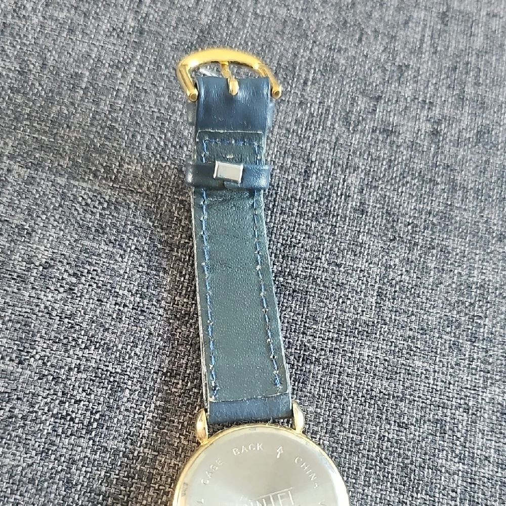 Christmas Leather Watch Blue Vintage Acessories Snowman Moveable Women Men